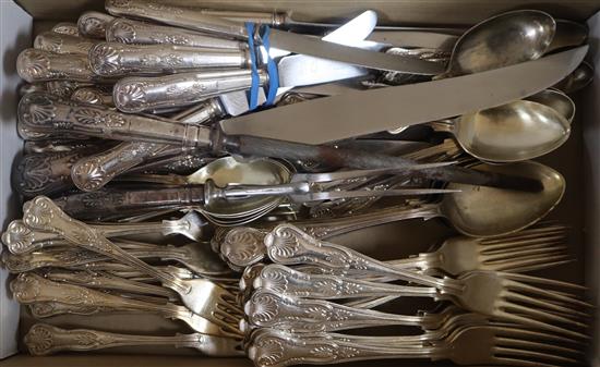 A quantity of Old English pattern plated flatware